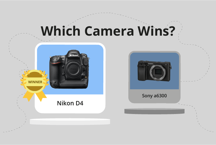 Nikon D4 vs Sony a6300 Comparison image.