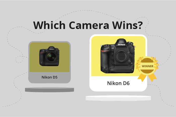 Nikon D5 vs D6 Comparison image.