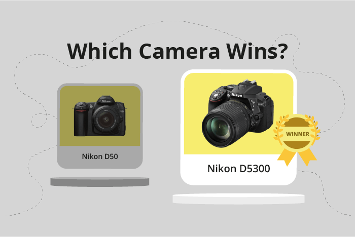 Nikon D50 vs D5300 Comparison image.