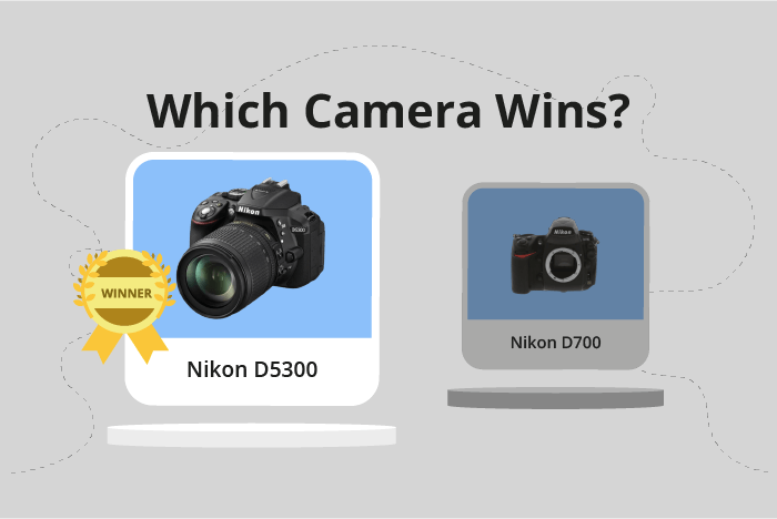 Nikon D5300 vs D700 Comparison image.