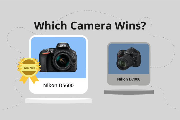 Nikon D5600 vs D7000 Comparison image.