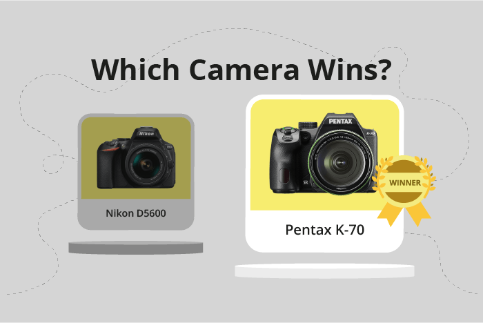 Nikon D5600 vs Pentax K-70 Comparison image.