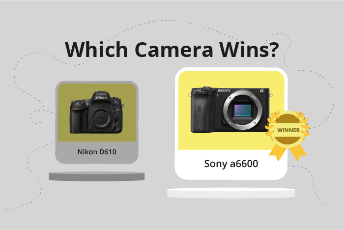 Nikon D610 vs Sony a6600 Comparison image.