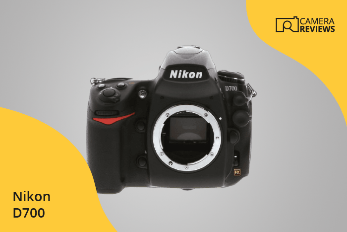 Nikon D700 photographed on a colored background