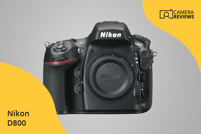 Nikon D800 photographed on a colored background