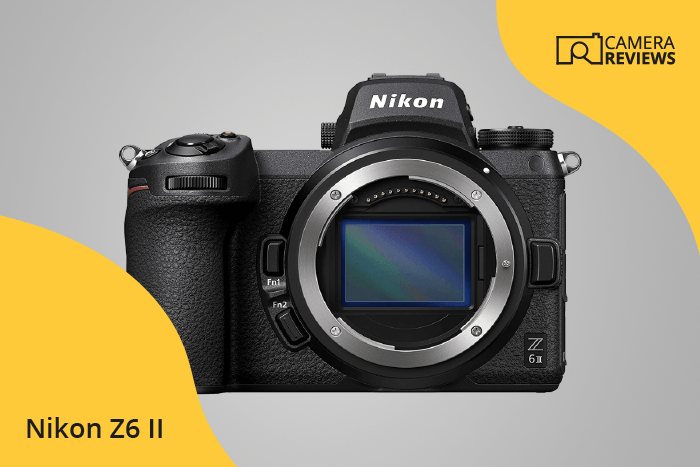 Nikon Z6 II photographed on a colored background