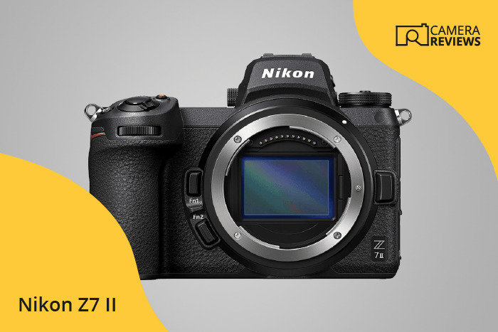Nikon Z7 II photographed on a colored background
