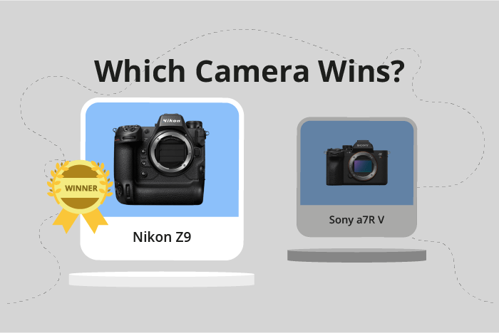 Nikon Z9 vs Sony a7R V Comparison image.