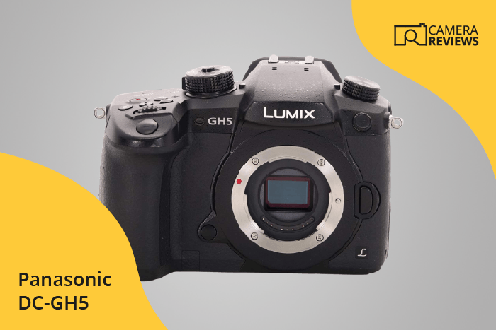 Panasonic Lumix DC-GH5 photographed on a colored background