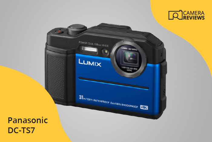 Panasonic Lumix DC-TS7 / FT7 photographed on a colored background