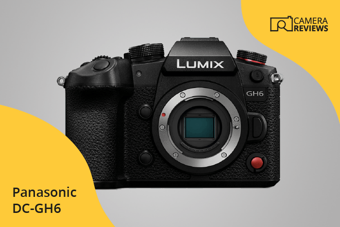 Panasonic Lumix DC-GH6 photographed on a colored background