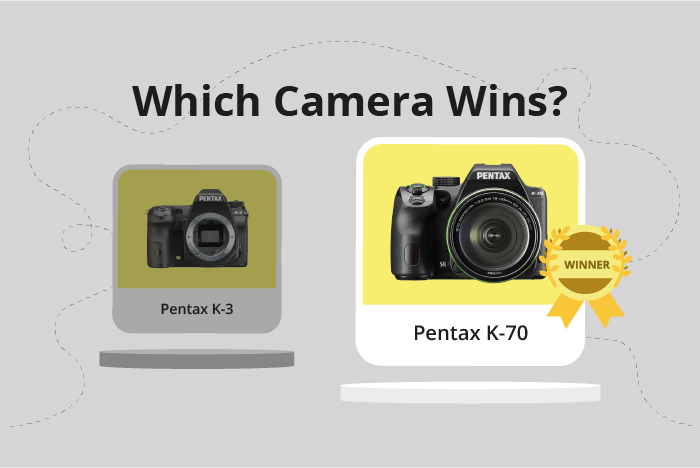 Pentax K-3 vs K-70 Comparison image.