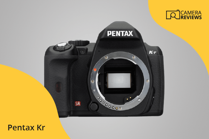 Pentax Kr photographed on a colored background