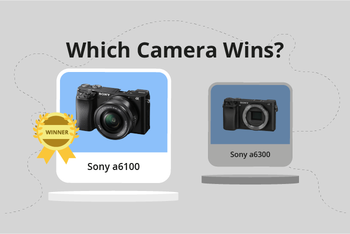 Sony a6100 vs a6300 Comparison image.