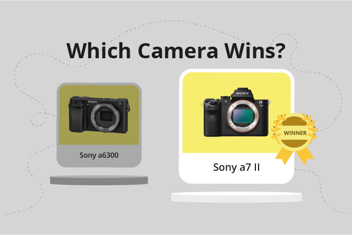 Sony a6300 vs a7 II Comparison image.