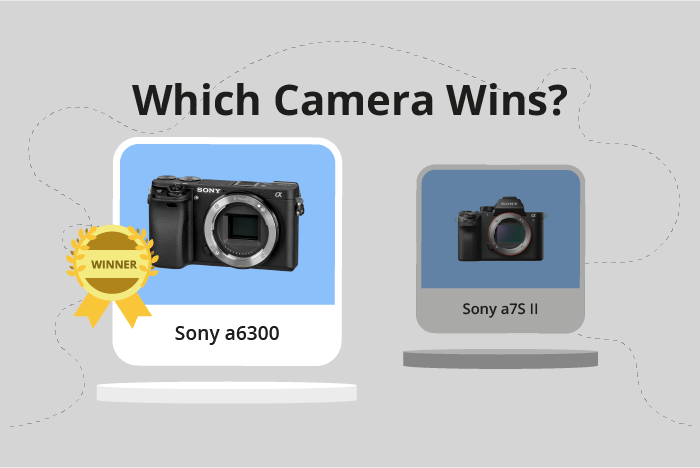 Sony a6300 vs a7S II Comparison image.