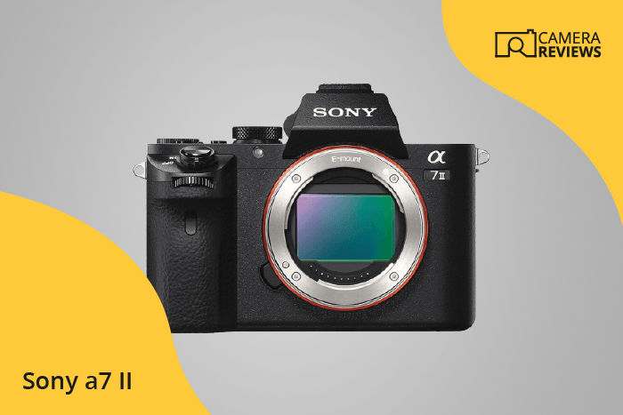 Sony a7 II photographed on a colored background