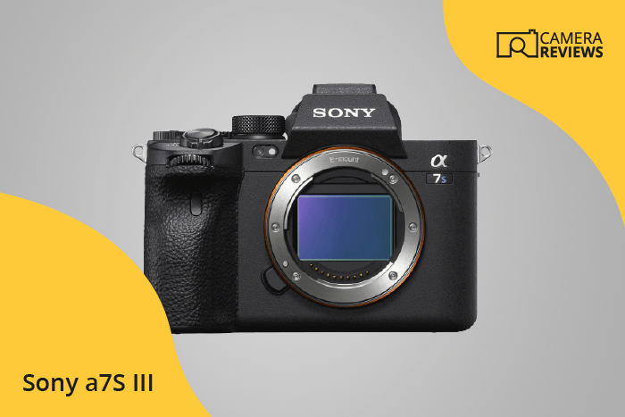 Sony a7S III photographed on a colored background