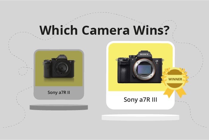 Sony a7R II vs a7R III Comparison image.